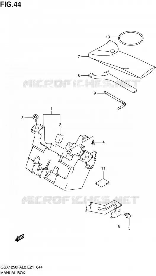 BOITE - TROUSSE A OUTILS Suzuki MOTO 1250 GSX-F 2014  GSX1250FAL2(E21)