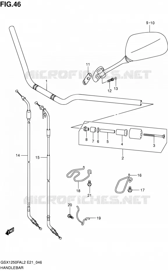 GUIDON Suzuki MOTO 1250 GSX-F 2014  GSX1250FAL2(E21)