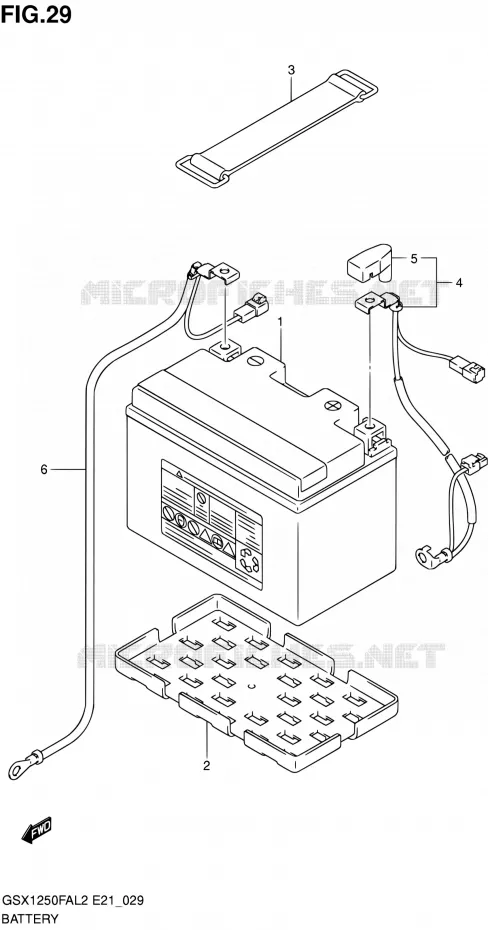 BATTERIE Suzuki MOTO 1250 GSX-F 2012  GSX1250FAL2(E24)