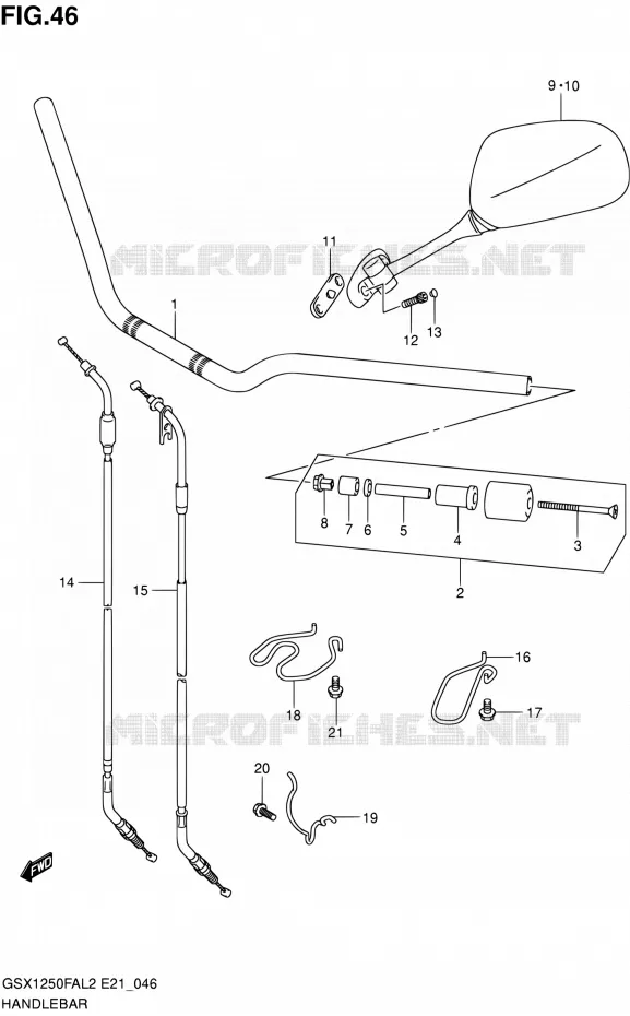 GUIDON Suzuki MOTO 1250 GSX-F 2012  GSX1250FAL2(E24)