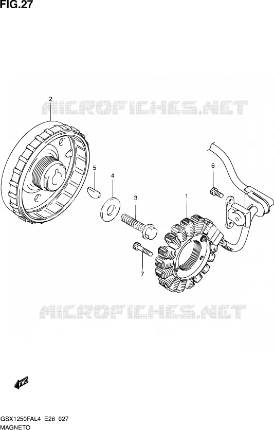 ALLUMAGE ROTOR - STATOR Suzuki MOTO 1250 GSX-F 2014  GSX1250FA L4 (E03,E28,E33)