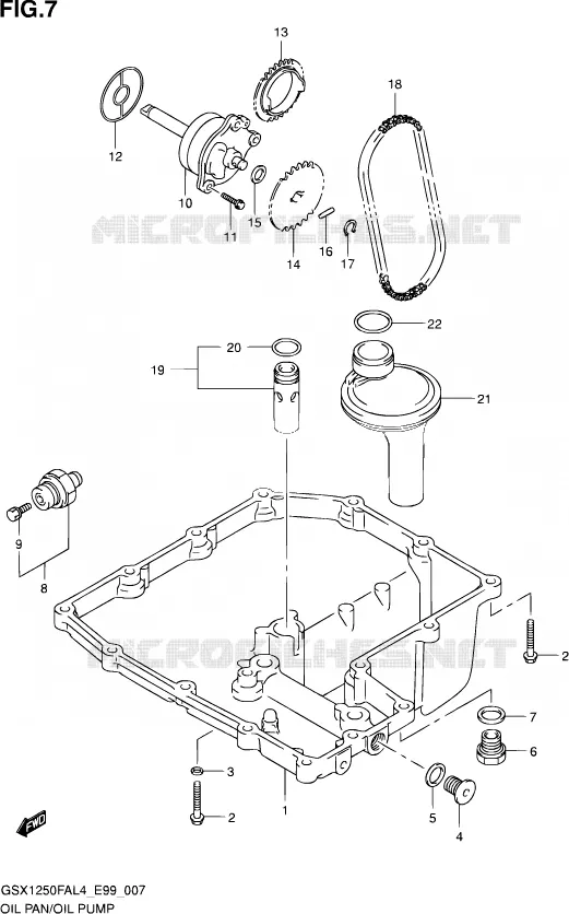 CARTER INFERIEUR - POMPE A HUILE Suzuki MOTO 1250 GSX-F 2014  GSX1250FA L4 (E99)