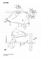 RESERVOIR D'ESSENCE (GSX1300RZK7) pour Suzuki HAYABUSA 1300 2004