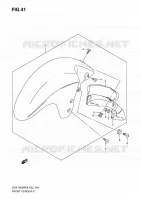 GARDE BOUE AVANT pour Suzuki HAYABUSA 1300 2008
