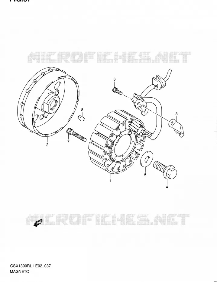 ALLUMAGE ROTOR - STATOR Suzuki MOTO 1300 HAYABUSA 2011  GSX1300RL1(E24)