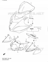 CARENAGES   ETIQUETTES (GSX1300RL1 E19) pour Suzuki HAYABUSA 1300 2011