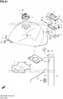 RESERVOIR D'ESSENCE (GSX1300RUFL2 E19) pour Suzuki HAYABUSA 1300 2012