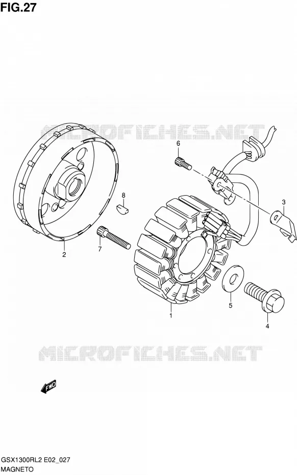 ALLUMAGE ROTOR - STATOR Suzuki MOTO 1300 HAYABUSA 2012  GSX1300RL2(E24)