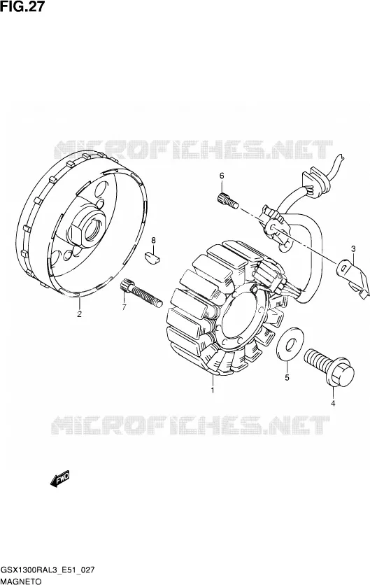 ALLUMAGE ROTOR - STATOR Suzuki MOTO 1300 HAYABUSA 2013  GSX1300RA L3 (E51)