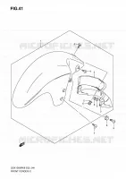 GARDE BOUE AVANT pour Suzuki HAYABUSA 1300 2010