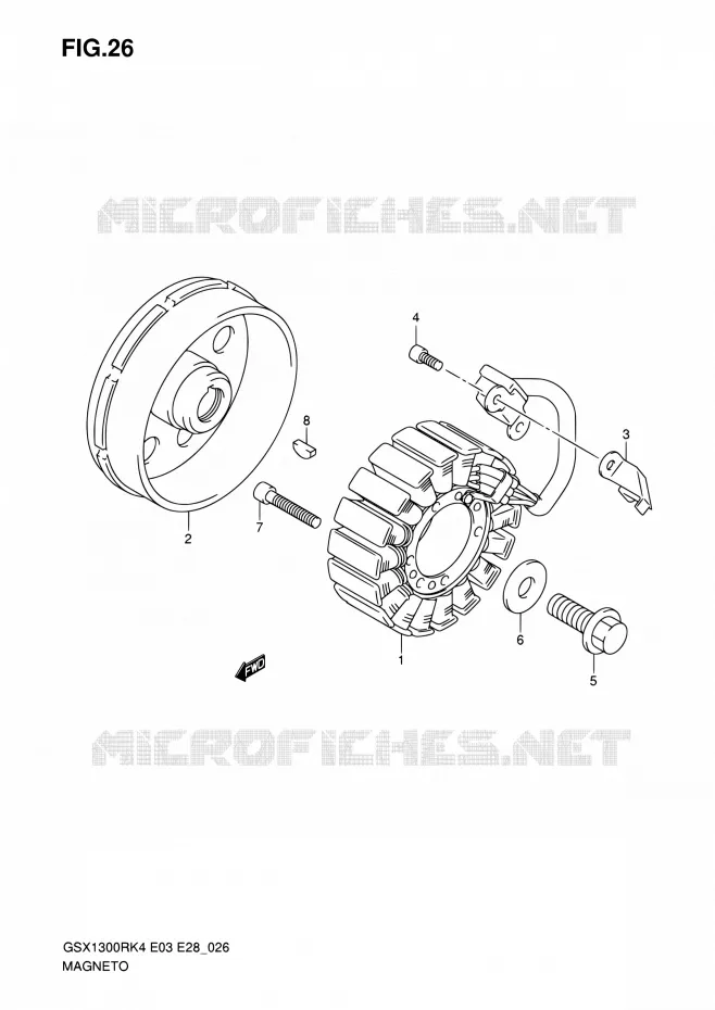 ALLUMAGE ROTOR - STATOR Suzuki MOTO 1300 HAYABUSA 2004  GSX1300RZ K7 (E03,E28,E33)