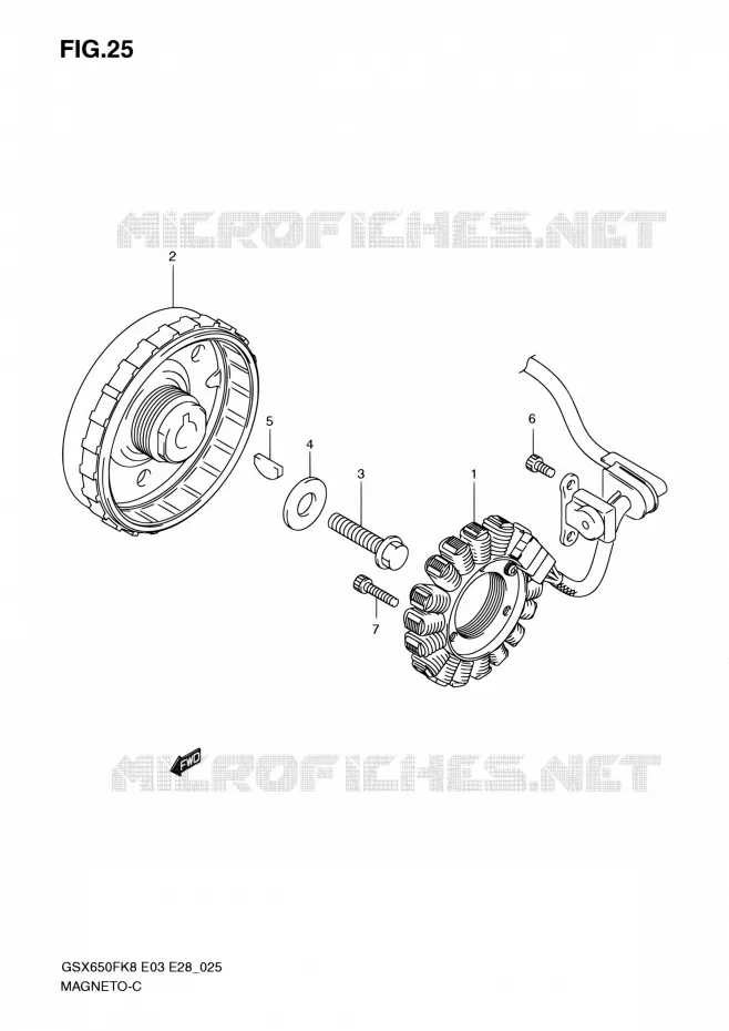 ALLUMAGE ROTOR - STATOR Suzuki MOTO 650 GSX-F 2009  GSX650F K9 (E03,E28,E33)