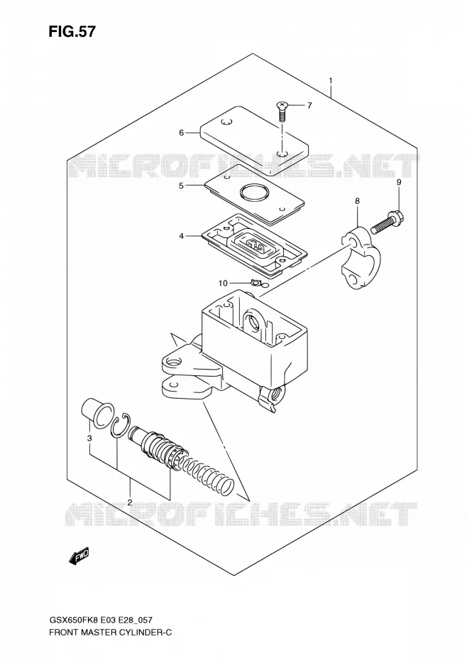 MAITRE CYLINDRE AVANT Suzuki MOTO 650 GSX-F 2010  GSX650F L0 (E03,E28,E33)