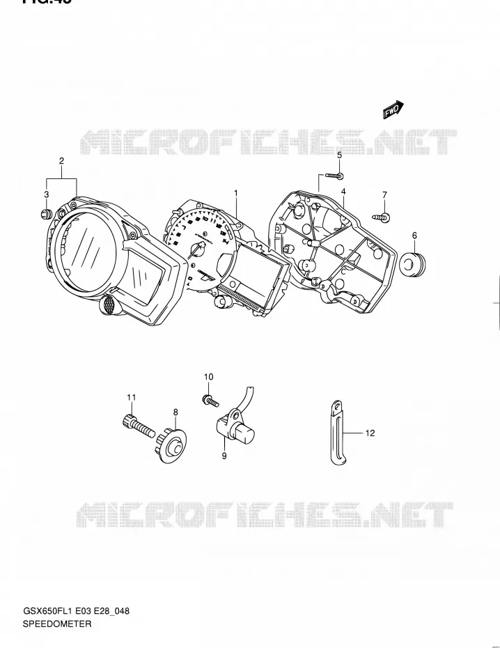 COMPTEUR (GSX650FAL1 E33) Suzuki MOTO 650 GSX-F 2011  GSX650F L1 (E03,E28,E33)