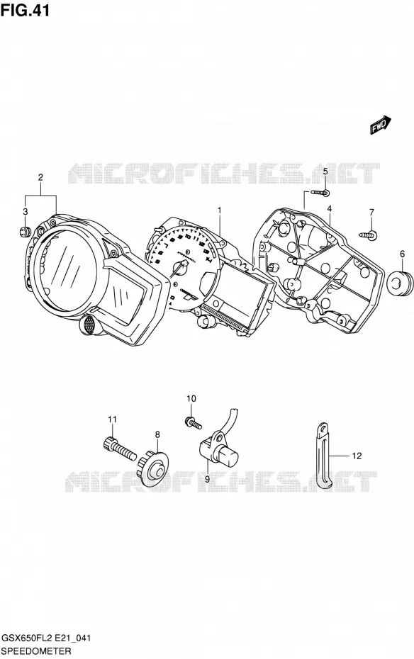COMPTEUR (GSX650FUL2 E24) Suzuki MOTO 650 GSX-F 2012  GSX650FL2(E21)