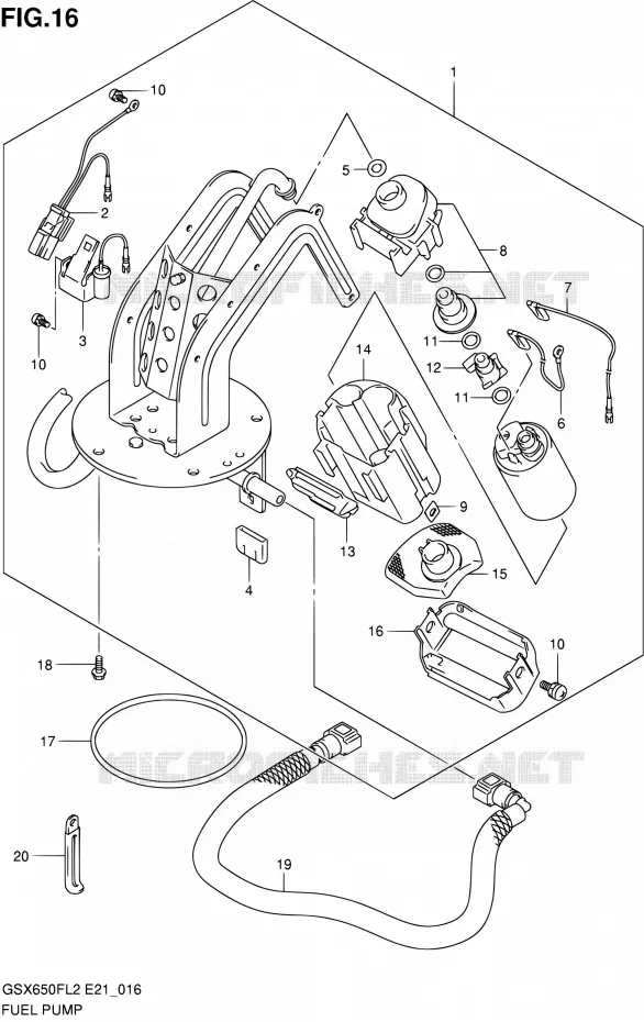 POMPE A ESSENCE Suzuki MOTO 650 GSX-F 2012  GSX650FL2(E21)