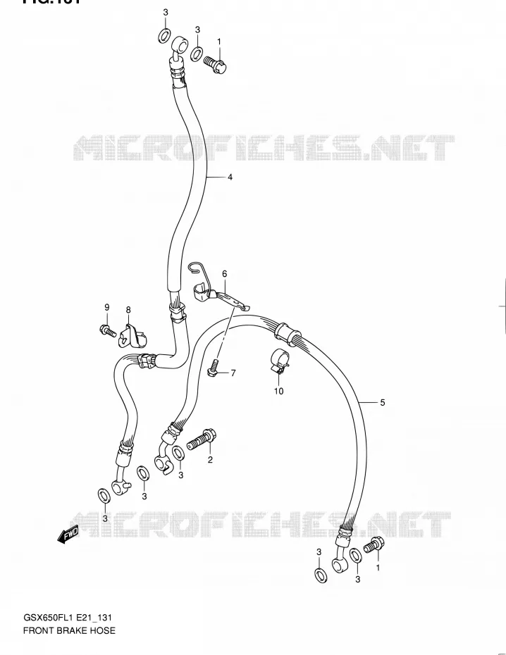 DURITE DE FREIN AVANT (GSX650FL1 E21) Suzuki MOTO 650 GSX-F 2011  GSX650FL1(E24)