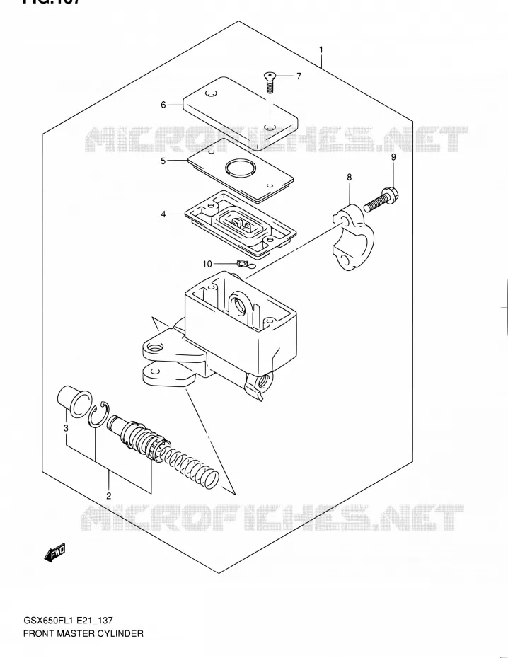 MAITRE CYLINDRE AVANT Suzuki MOTO 650 GSX-F 2011  GSX650FL1(E24)