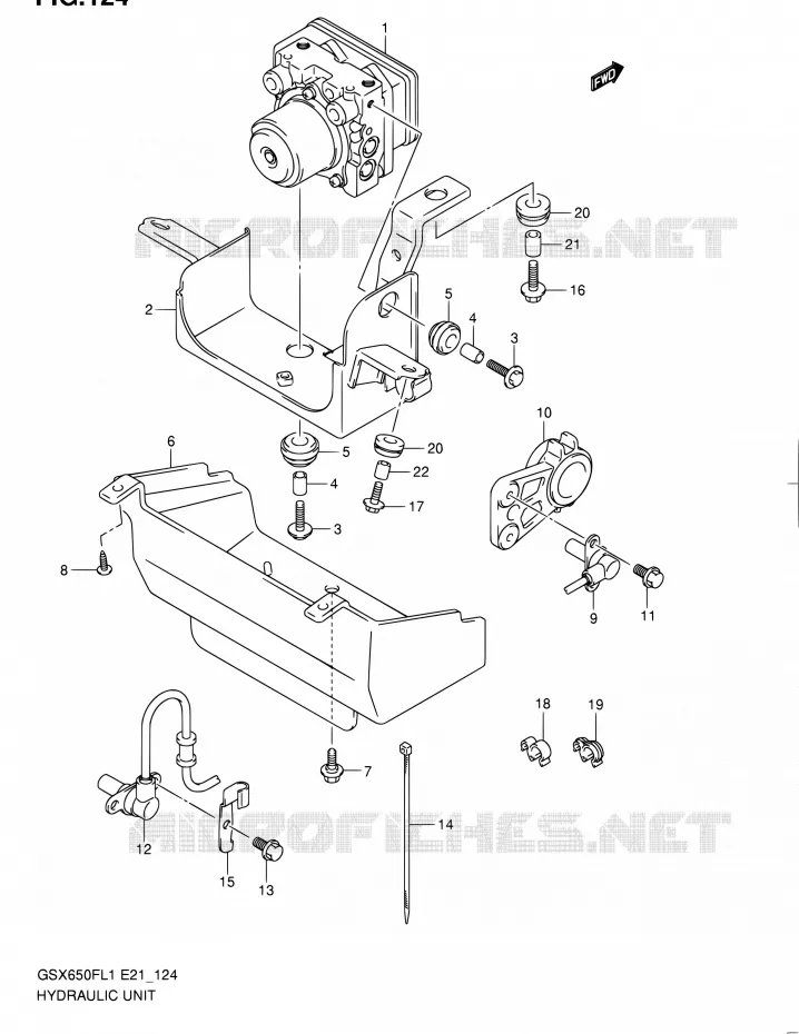 SYSTÈME ABS (GSX650FUAL1 E21) Suzuki MOTO 650 GSX-F 2011  GSX650FL1(E24)