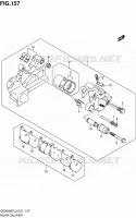 ETRIER DE FREIN ARRIERE (GSX650FUAL2 E21) pour Suzuki GSX-F 650 2012