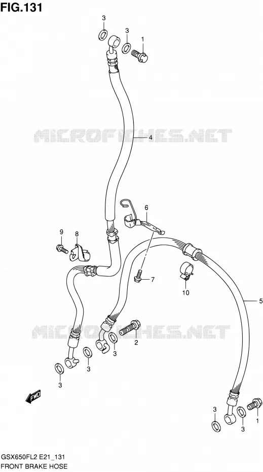 DURITE DE FREIN AVANT (GSX650FL2 E21) Suzuki MOTO 650 GSX-F 2012  GSX650FL2(E24)