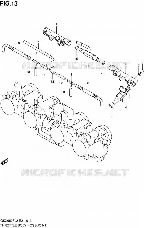 SYSTÈME D'INJECTION Suzuki MOTO 650 GSX-F 2012  GSX650FL2(E24)