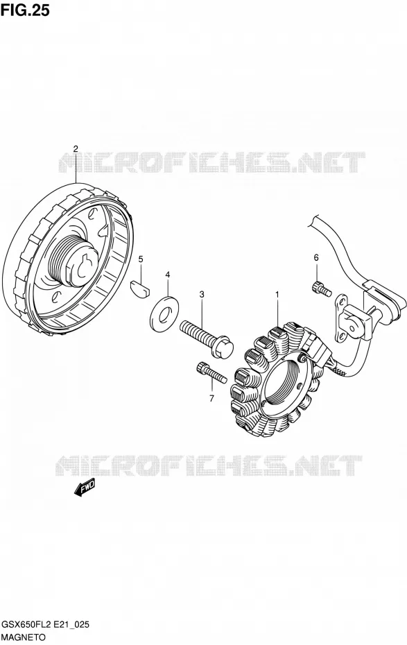 ALLUMAGE ROTOR - STATOR Suzuki MOTO 650 GSX-F 2016  GSX650FAL2(E21)