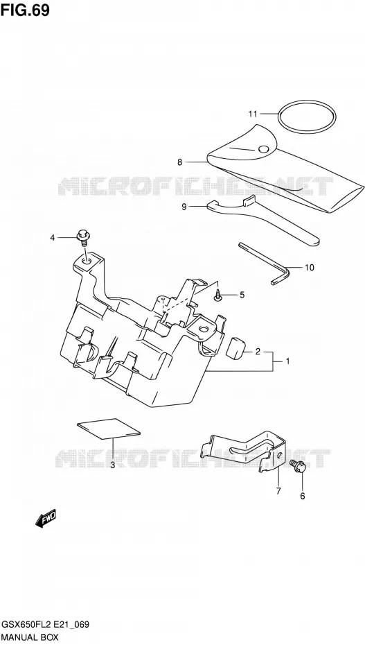 BOITE - TROUSSE A OUTILS Suzuki MOTO 650 GSX-F 2015  GSX650FAL2(E21)