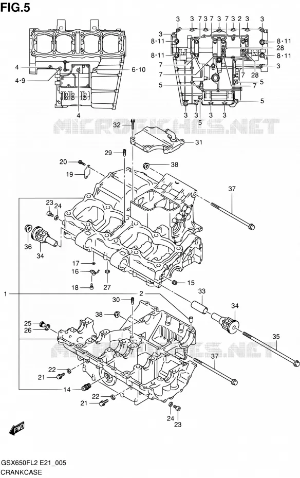 CARTER Suzuki MOTO 650 GSX-F 2013  GSX650FAL2(E21)