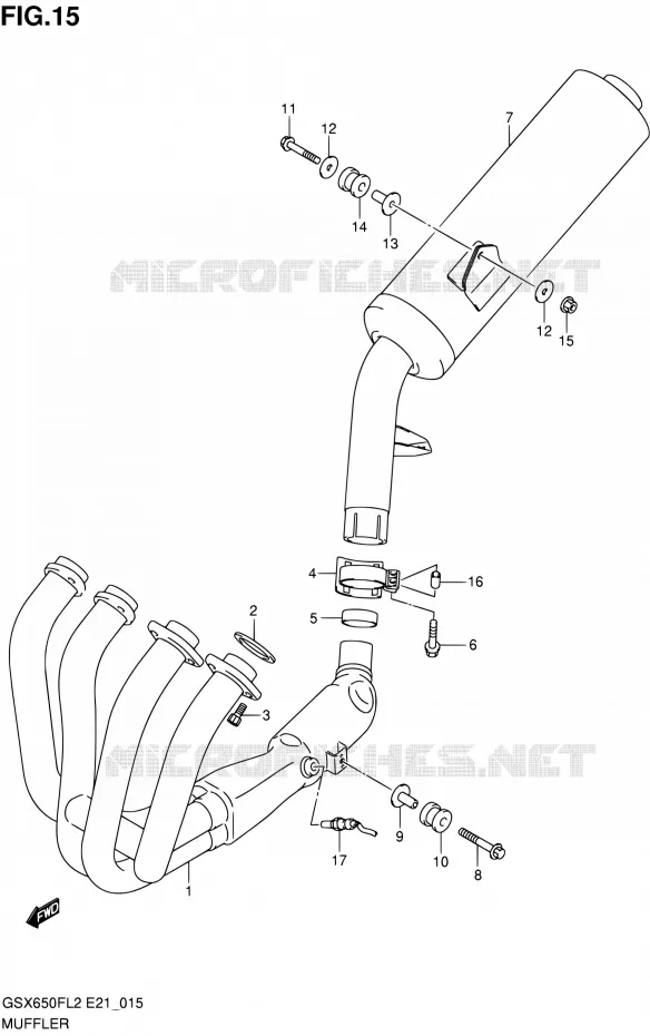 SILENCIEUX Suzuki MOTO 650 GSX-F 2013  GSX650FAL2(E21)