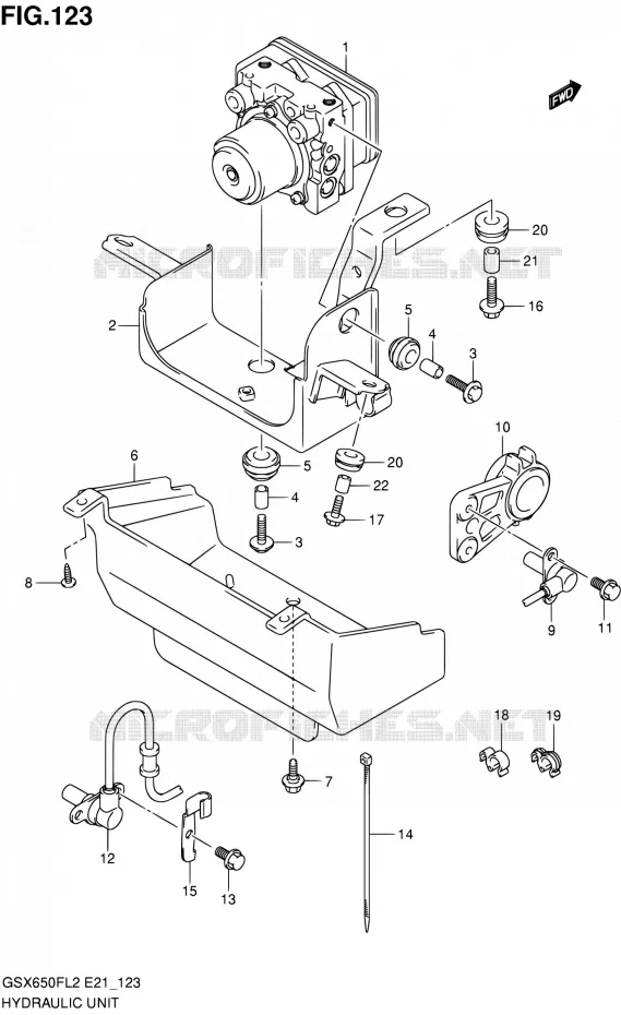 SYSTÈME ABS (GSX650FAL2 E21) Suzuki MOTO 650 GSX-F 2016  GSX650FAL2(E21)