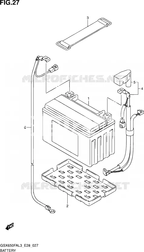 BATTERIE Suzuki MOTO 650 GSX-F 2013  GSX650FA L3