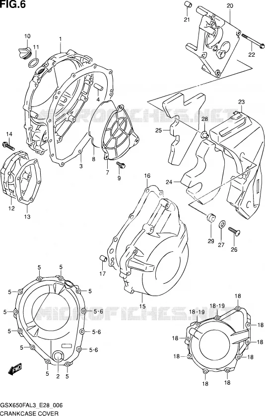 CARTER Suzuki MOTO 650 GSX-F 2013  GSX650FA L3