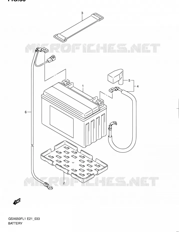BATTERIE (GSX650FL1 E24) Suzuki MOTO 650 GSX-F 2011  GSX650FUL1(E24)