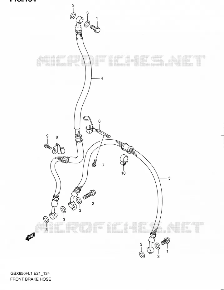 DURITE DE FREIN AVANT (GSX650FUL1 E24) Suzuki MOTO 650 GSX-F 2011  GSX650FUL1(E24)