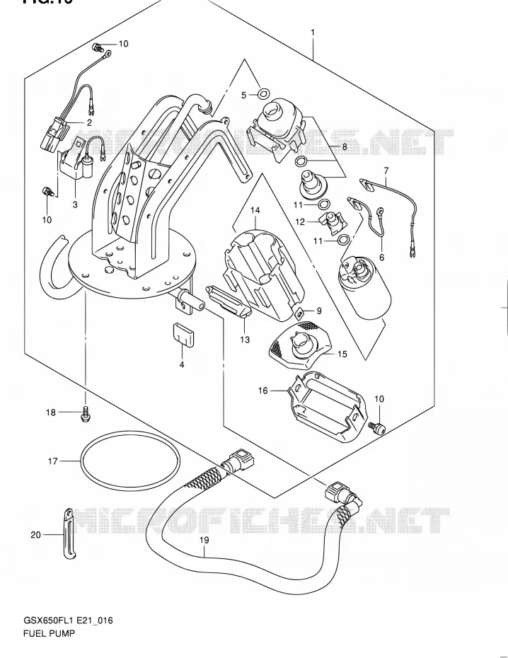 POMPE A ESSENCE Suzuki MOTO 650 GSX-F 2011  GSX650FUL1(E24)