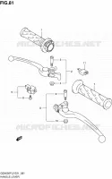 ENSEMBLE LEVIERS   POIGNEES (GSX650FAL2 E21) pour Suzuki GSX-F 650 2012