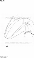 GARDE BOUE AVANT (GSX650FL2 E24) pour Suzuki GSX-F 650 2012