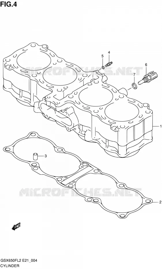 CYLINDRE Suzuki MOTO 650 GSX-F 2012  GSX650FUL2(E24)