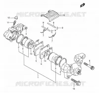 ETRIER DE FREIN ARRIERE (MODELE K/L/M/N) pour Suzuki GSX-F 750 1989