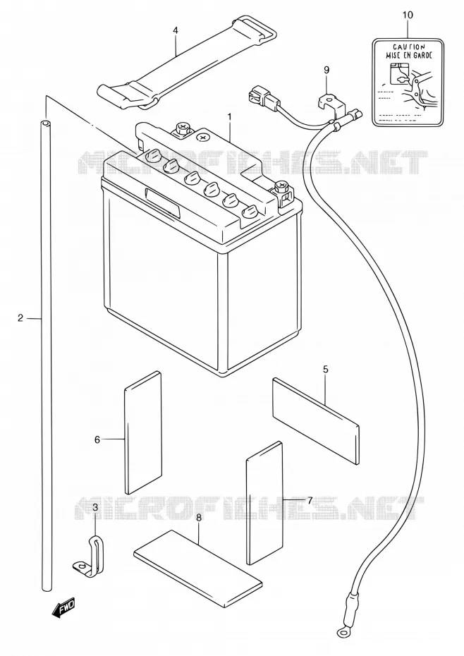 BATTERIE Suzuki MOTO 750 GSX-F 1990  GSX750FL(E02)