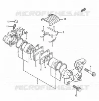 ETRIER DE FREIN ARRIERE (MODELE K/L/M/N) pour Suzuki GSX-F 750 1989