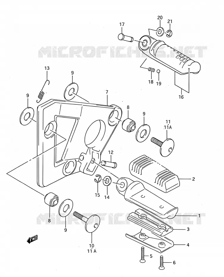 REPOSE PIED Suzuki MOTO 750 GSX-F 1989  GSX750F K (E03,E28,E33)