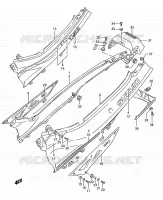CARENAGES ARRIERE  (MODELE K/L) pour Suzuki GSX-F 750 1990