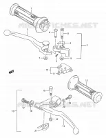 ENSEMBLE LEVIERS   POIGNEES pour Suzuki GSX-F 750 1990