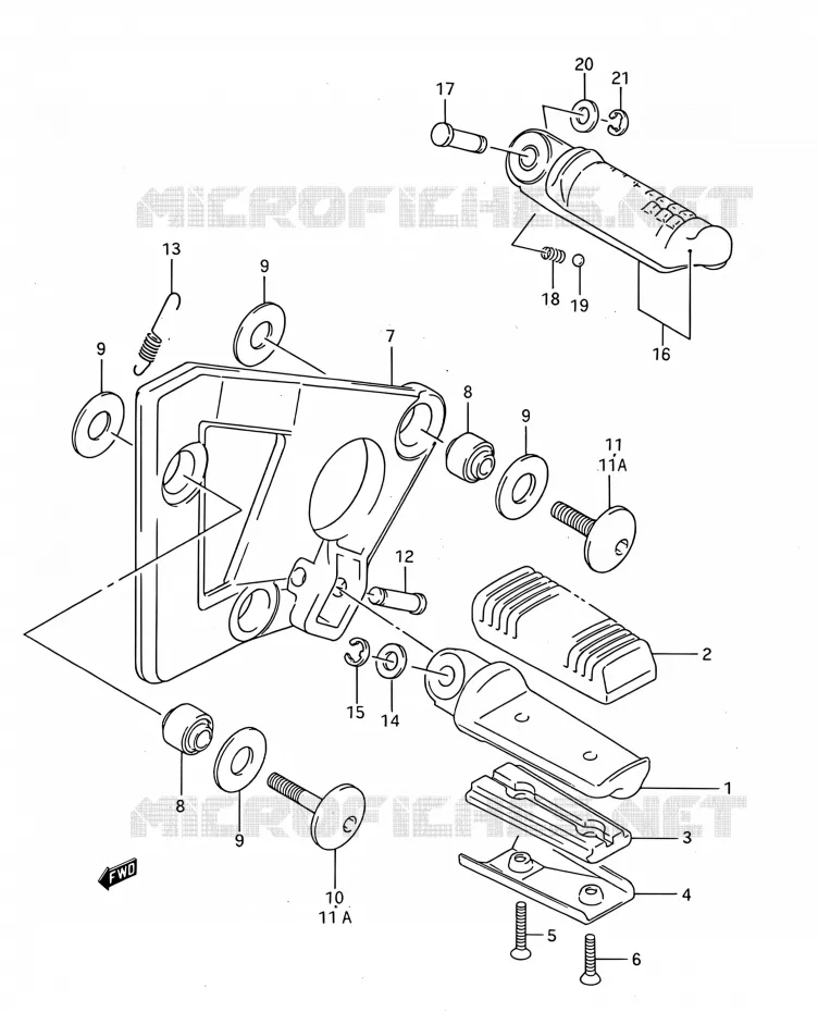 REPOSE PIED Suzuki MOTO 750 GSX-F 1992  GSX750F N (E03,E28,E33)
