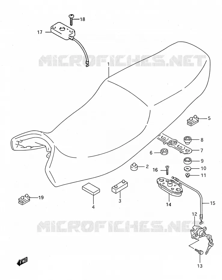 SELLE Suzuki MOTO 750 GSX-F 1994  GSX750F R (E03,E28,E33)