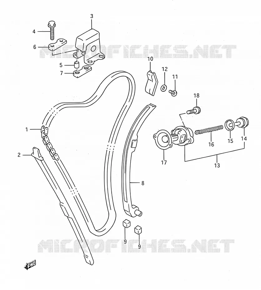 DISTRIBUTION Suzuki MOTO 750 GSX-F 1996  GSX750F T (E03,E28,E33)