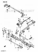 ENSEMBLE SELECTEUR DE VITESSES pour Suzuki CAVALCADE 1400 1987