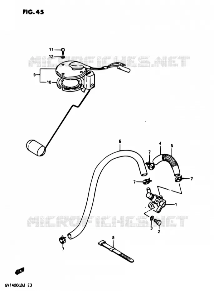 ROBINET D'ESSENCE Suzuki MOTO 1400 CAVALCADE 1987  GV1400GD H/GV1400GC H